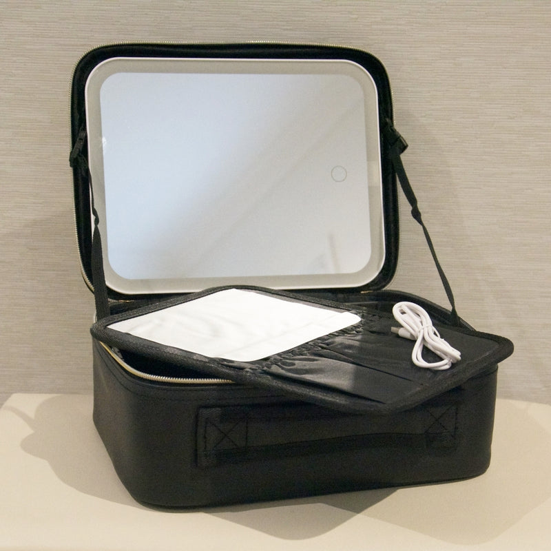 Travel Cosmetic Case With LED Mirror